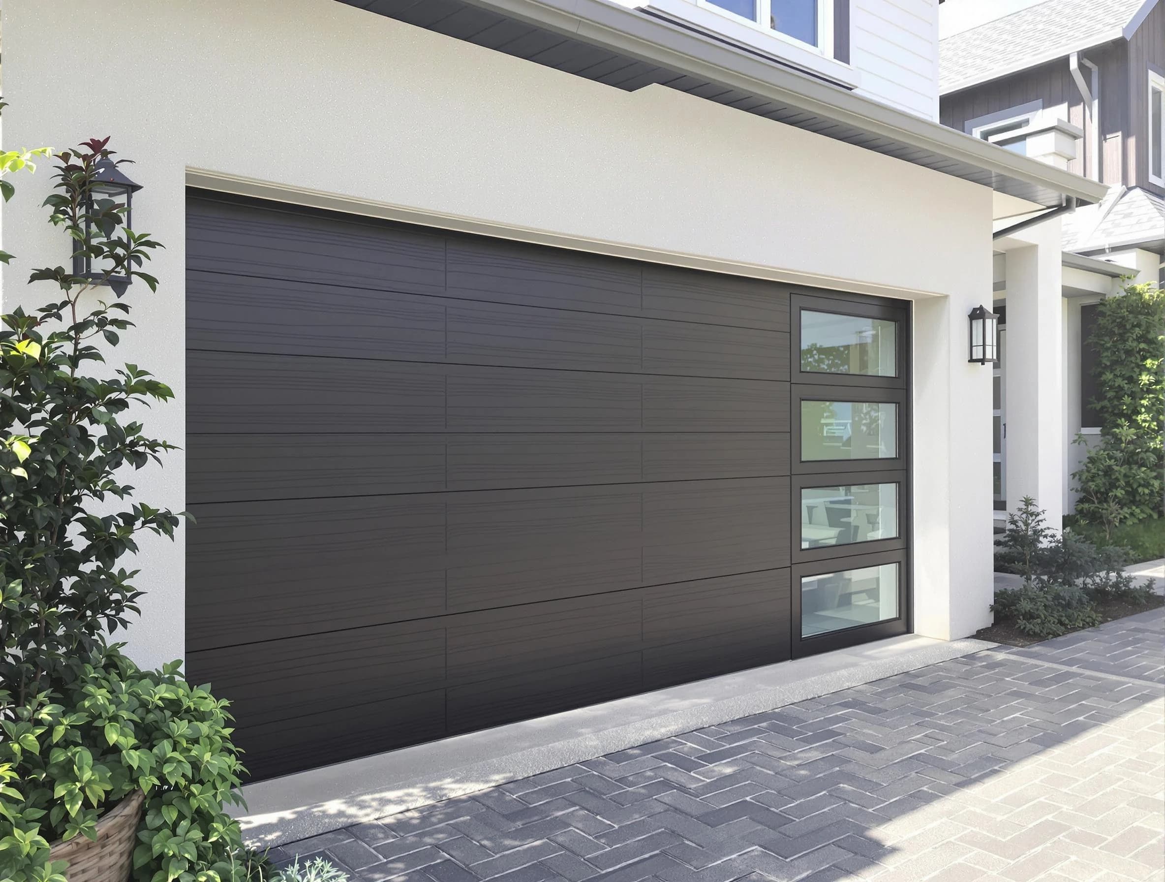 Custom garage door installation by Milford Garage Door Repair in Milford