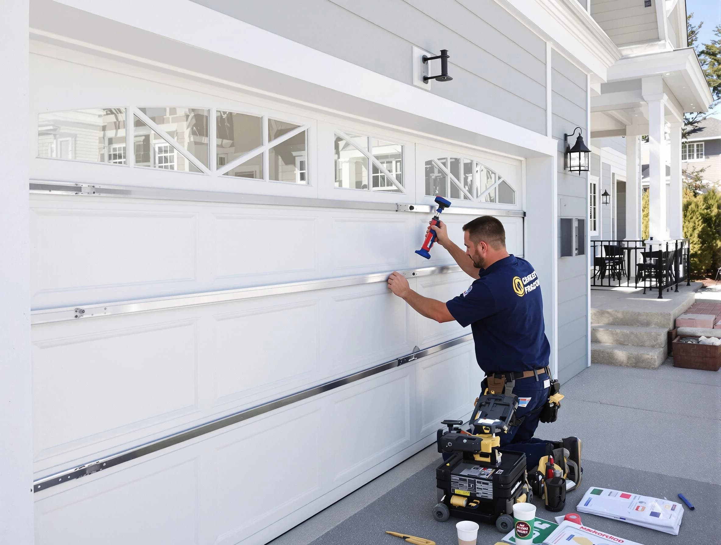 Professional garage door installation by Milford Garage Door Repair in Milford