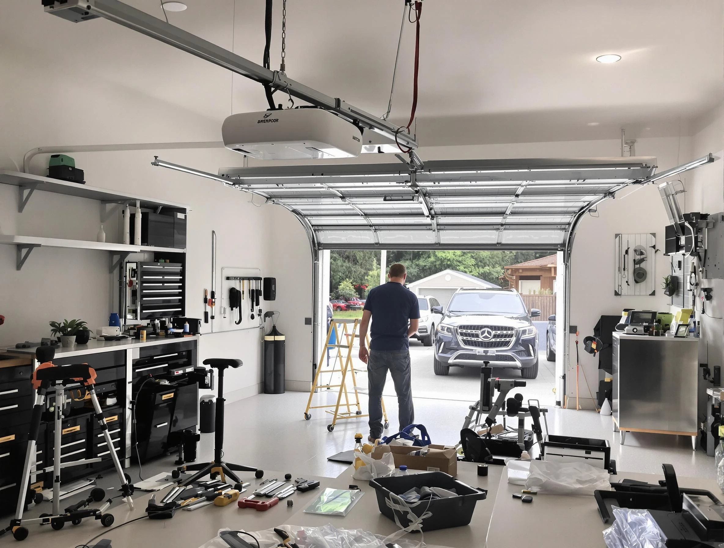 Garage door opener installation by Milford Garage Door Repair in Milford